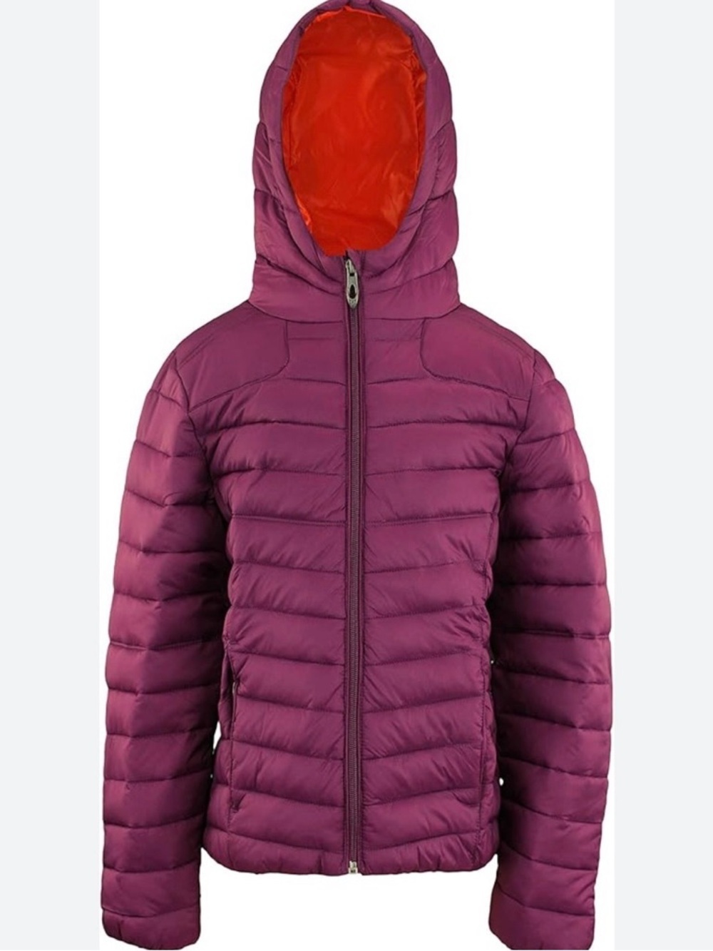 SPYDER SzM (8-10) GIRLS CHANNEL NYLON PUFFER HOODED JACKET Raisin NWOT $129